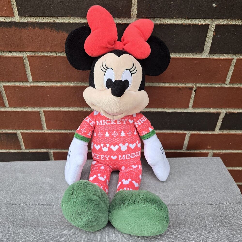 Disney Christmas Pajamas Minnie Mouse 19" Plush Figure